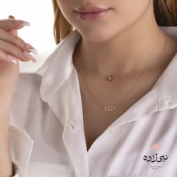گردنبند لیزری سه قلب طلا N021