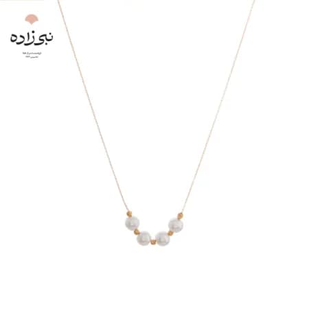 گردنبند تلفیقی البرنادو و چهار مروارید N099