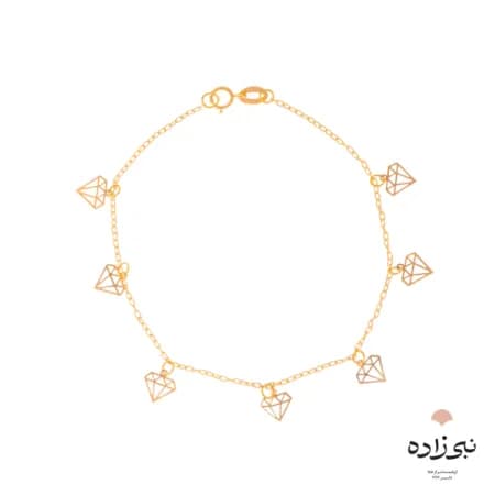 دستبند لیزری الماس طلا B026