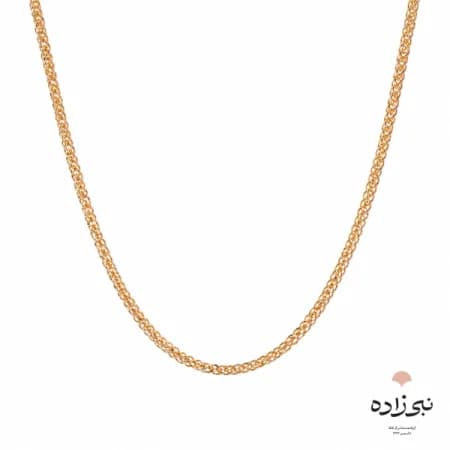 زنجیر میرو سفید طلایی بافت دو N116