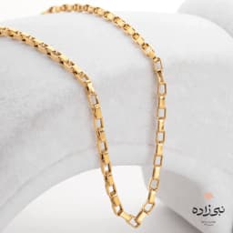زنجیر ونیز ادهم طلا بافت سه N072