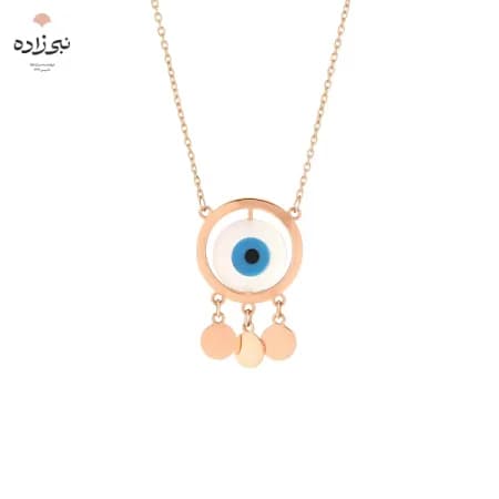 گردنبند چشم نظر دایره پولکی N179