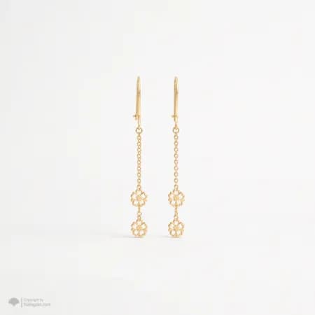 گوشواره آویز گل E143
