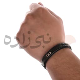 دستبند چرم بی نهایت طلا B049