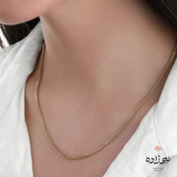 زنجیر میرو سفید طلایی بافت دو N116